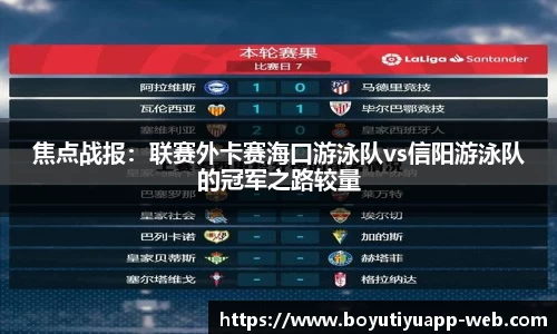 焦点战报：联赛外卡赛海口游泳队vs信阳游泳队的冠军之路较量